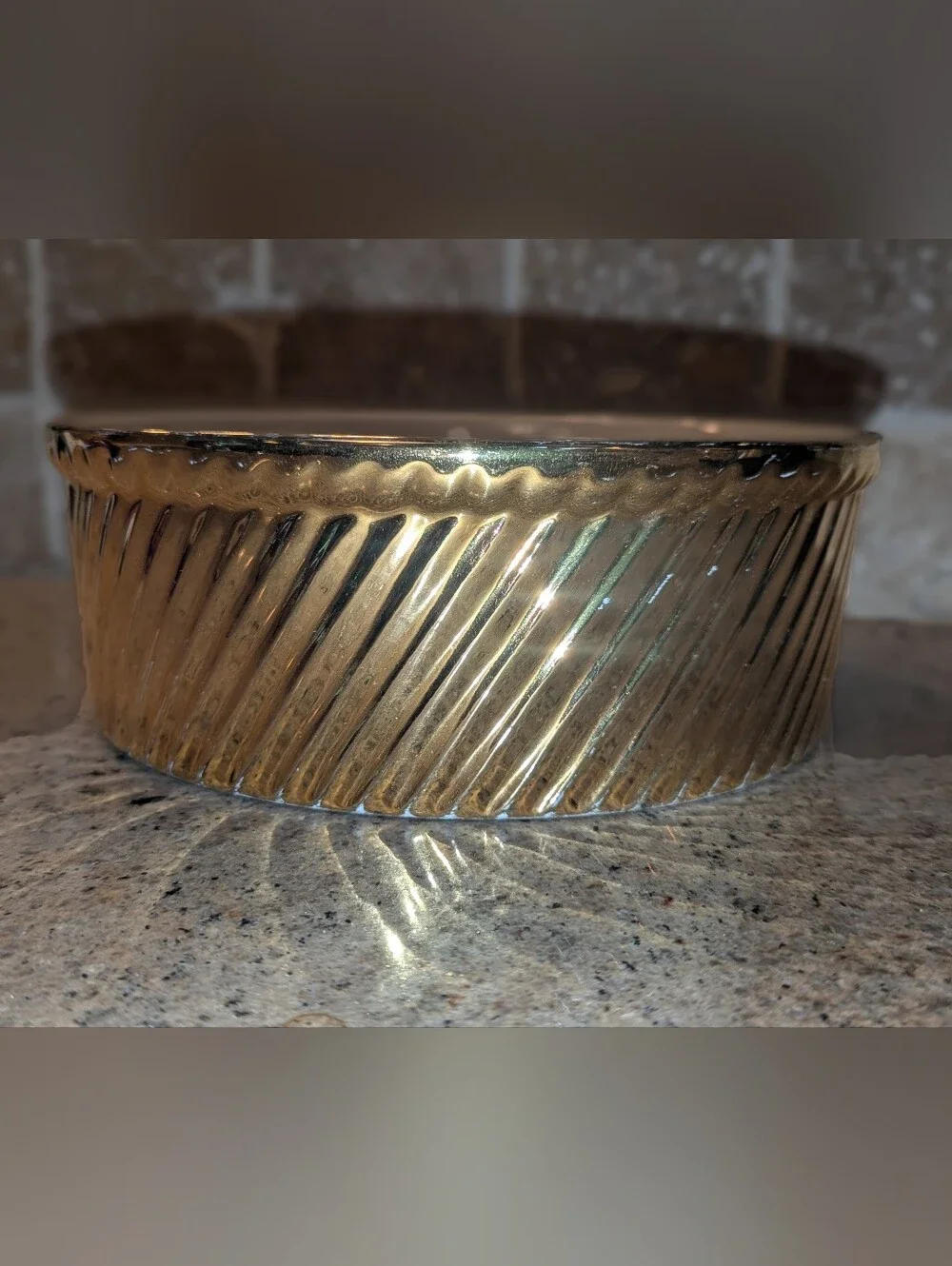 Vintage Hall China “Golden Glo” #506 Soufflé/Casserole Serving Bowl